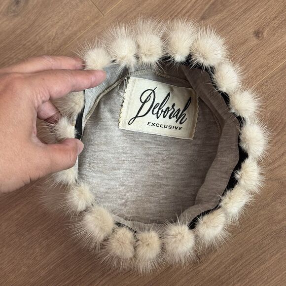 Vintage Deborah Exclusive Womens Fur Hat Pillbox 50s 60s Mink Brown Luxury main image 7